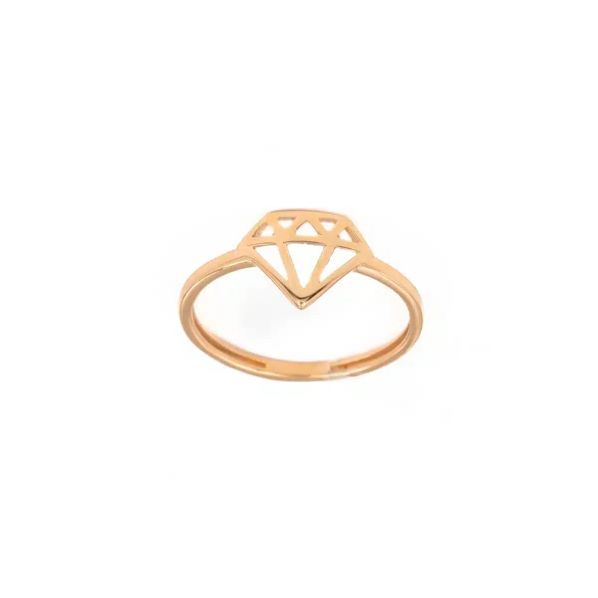 خرید انگشتر مینیمال طرح الماس