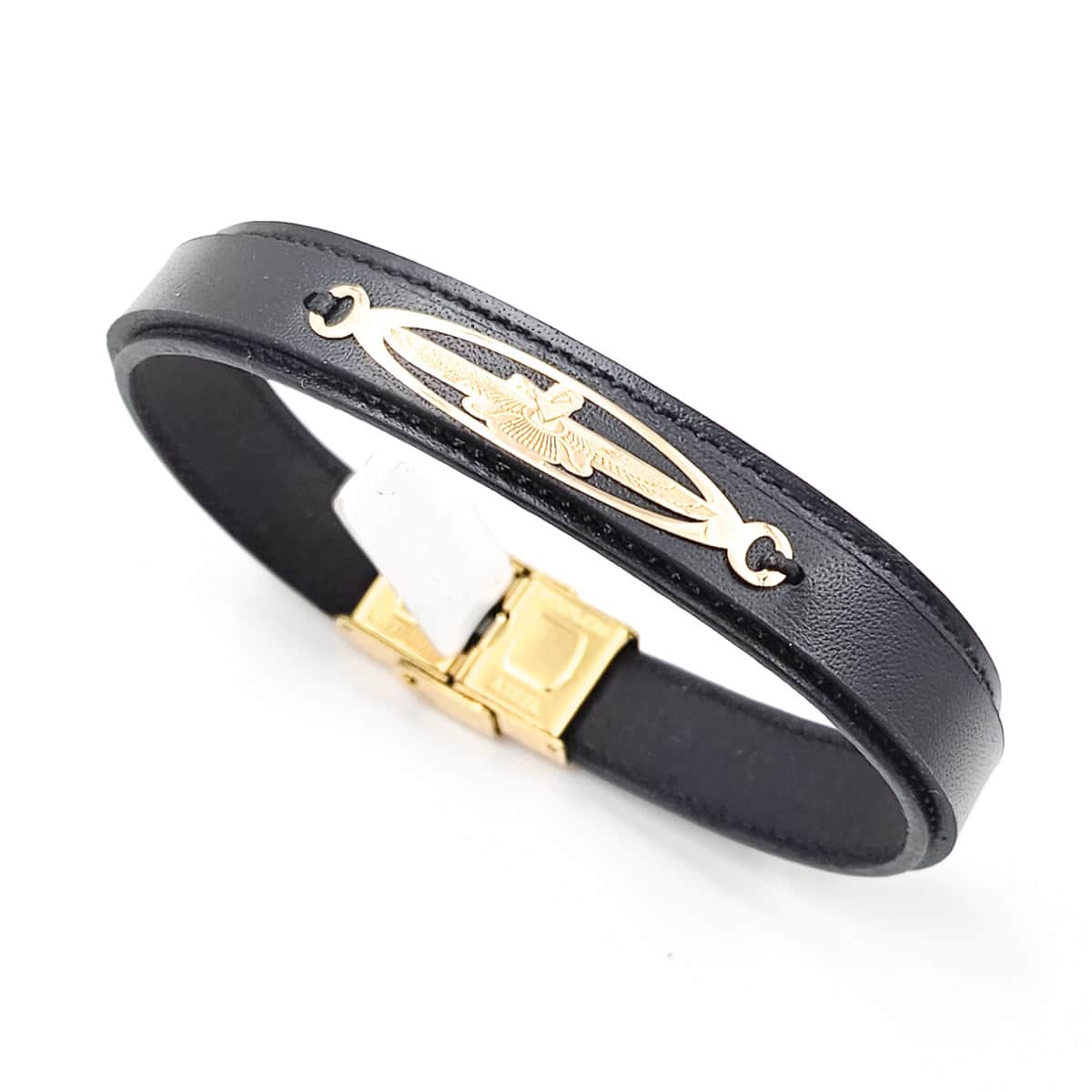 خرید دستبند مردانه طلا و چرم M146