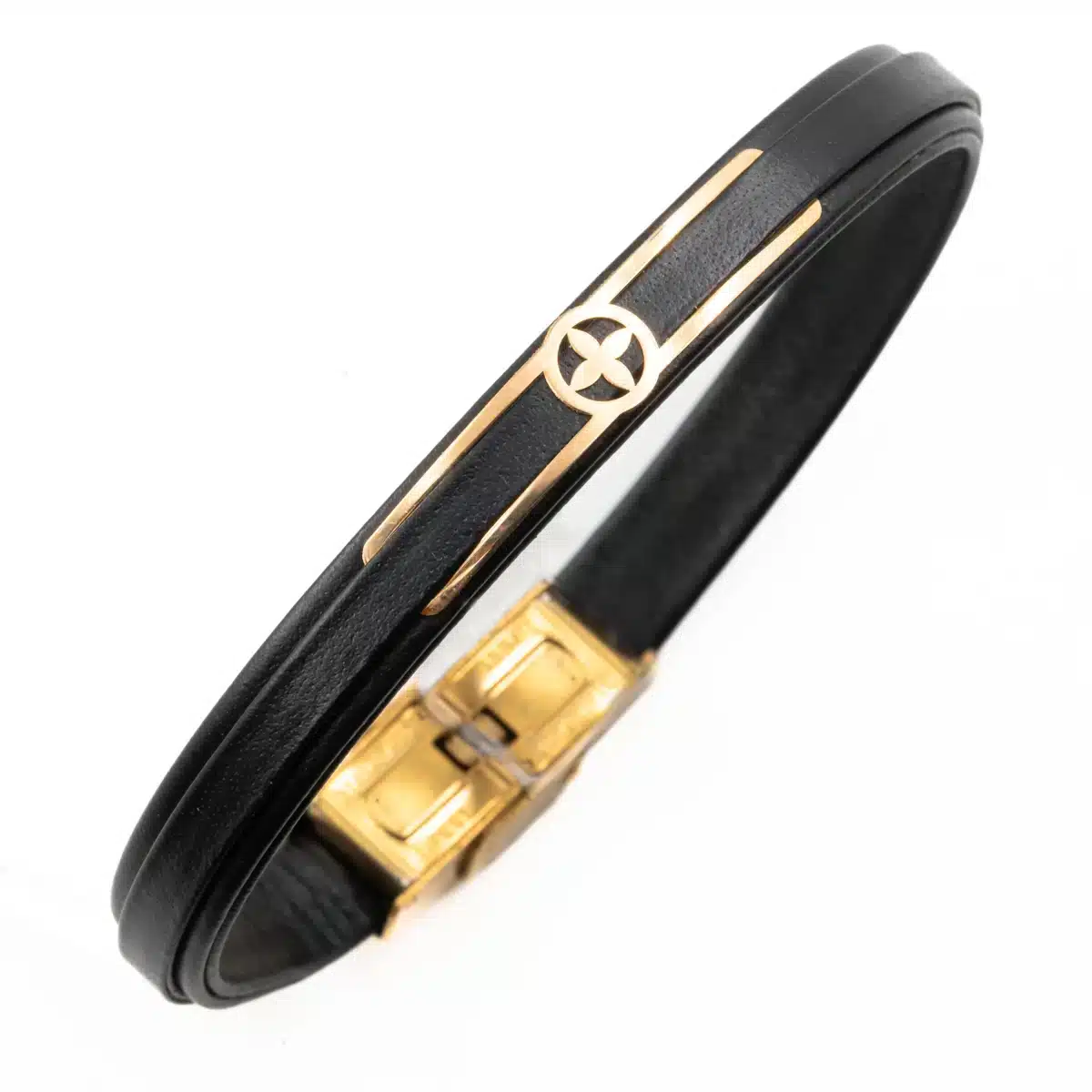 خرید دستبند مردانه طلا و چرم m105