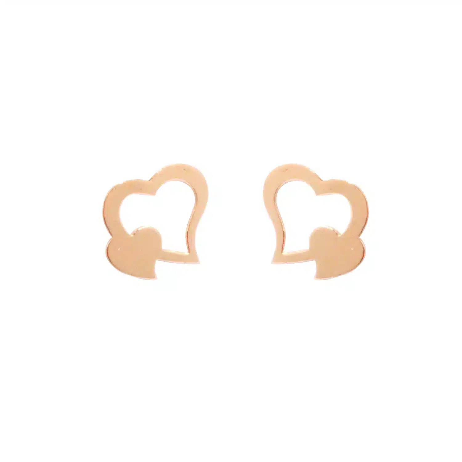 خرید گوشواره قلب یاس