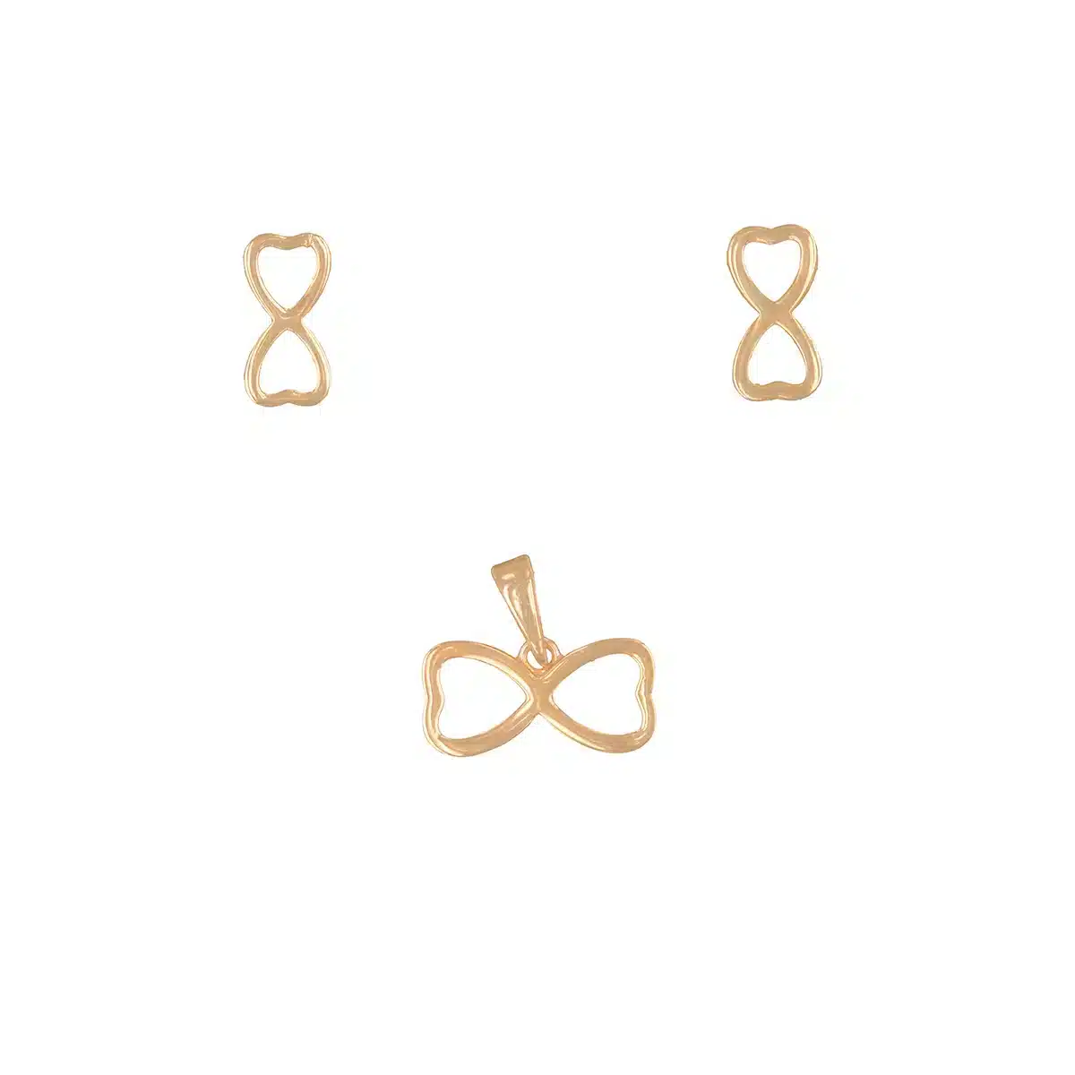 خرید نیم ست قلب پاپیونی