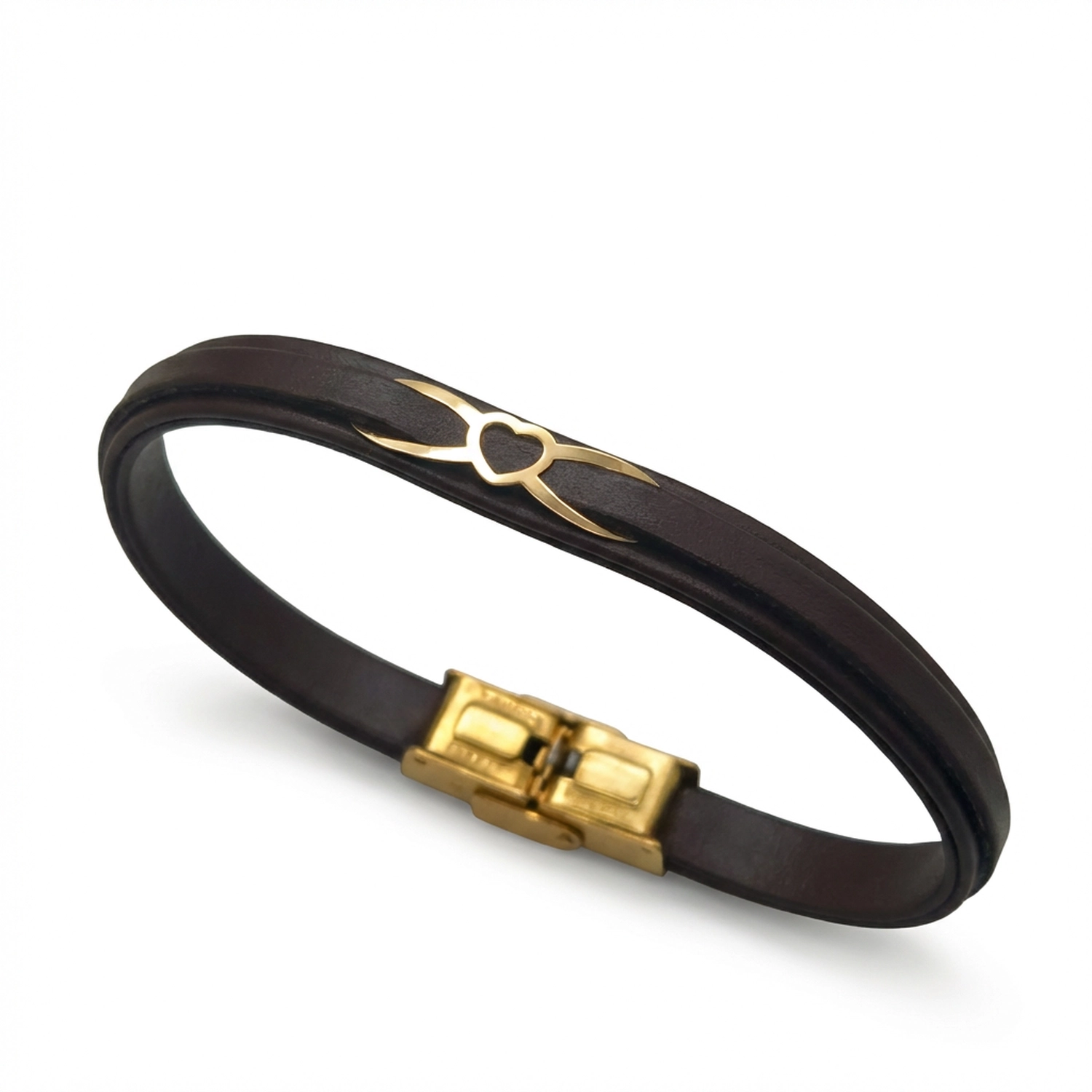 دستبند طلا و چرم 1119