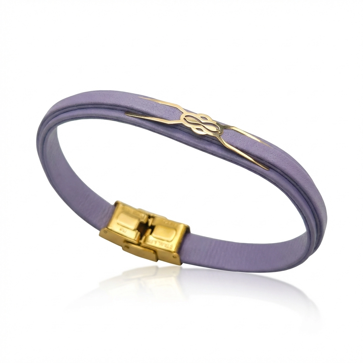 دستبند طلا و چرم 1123