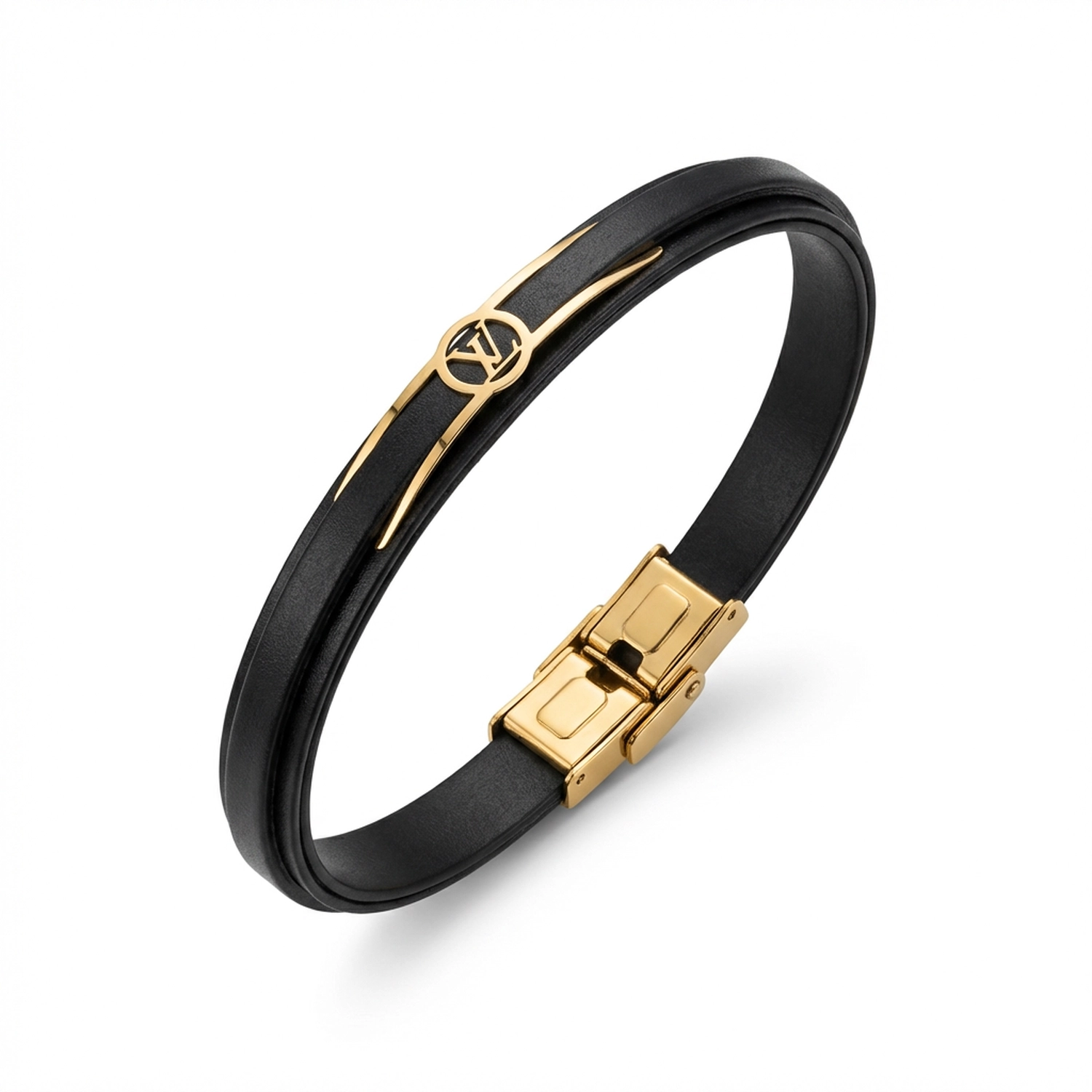 دستبند طلا و چرم 1125