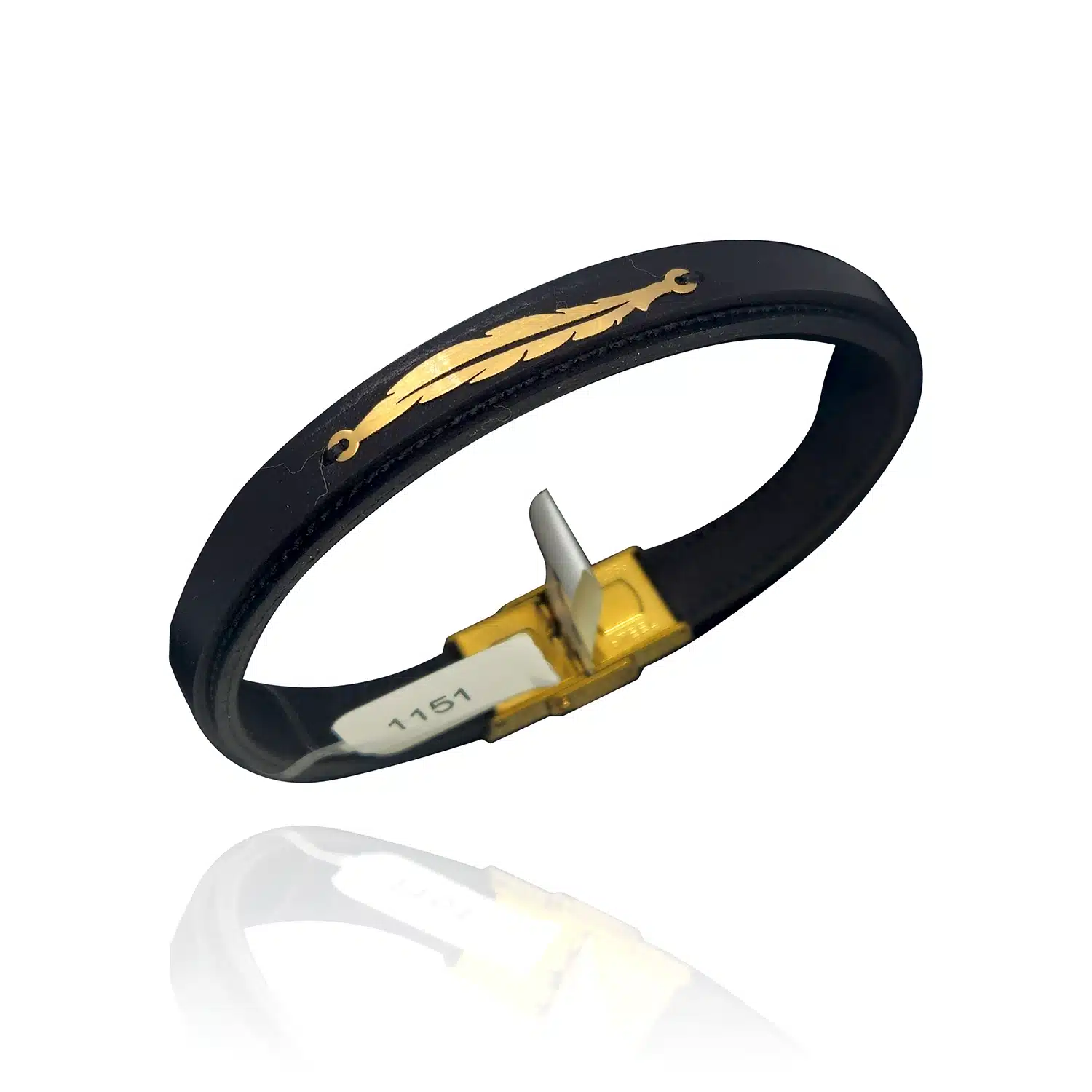 دستبند طلا و چرم 1151