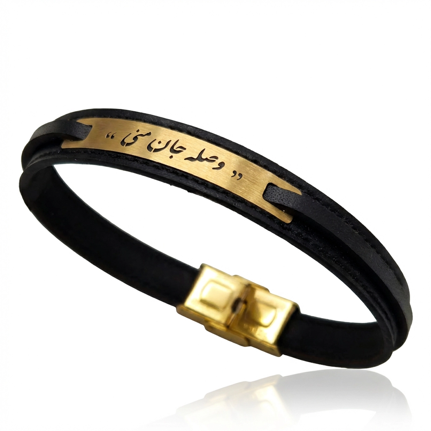 دستبند طلا و چرم 1152
