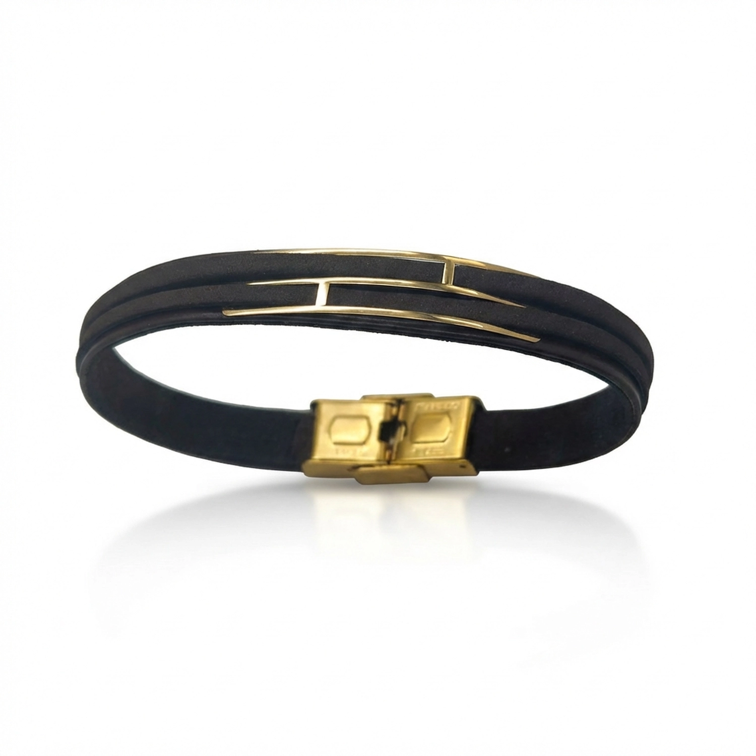 دستبند طلا و چرم 1156